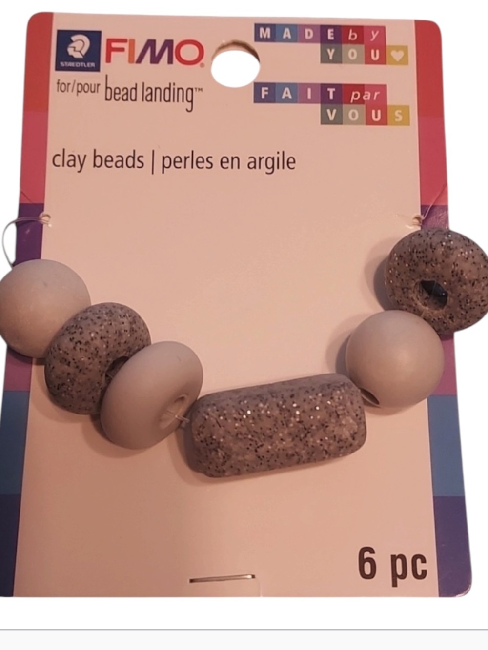 FIMO bead Landing clay beads new